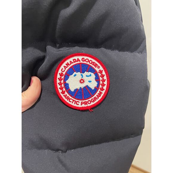 Canada Goose Navy Women's S Solaris Shelburne Fur Trim Down Parka Winter Coat - Picture 12 of 12